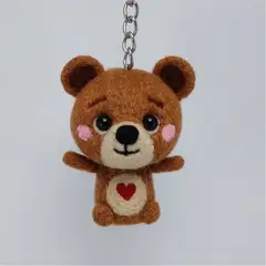 PANDA LANUDO - Llavero Osito 6cm - kawaii corazon_.