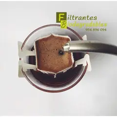 LA SEMILLITA PERUANA - 1000 Filtrante con asa kraft para café, tipo expresso 7.5x10cm