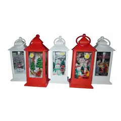 GENERICO - Set de 3 Farolitos navideños con luz led adorno