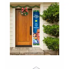 GENERICO - BANDERIN PARA PUERTA PESEBRE NAVIDEÑO - N4