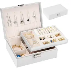 OEM - Organizadora de joyas para mujeres y niñas de 2 Capas