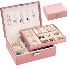 OEM - Organizador de joyas para mujeres y niñas, organizador de 2 Niveles