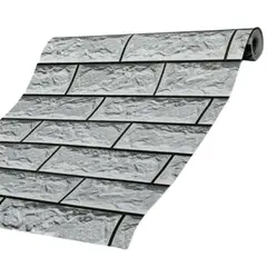 GENERICO - Papel tapiz autoadhesivo - Ladrillo Gris - ROLLO 10m x 45cm