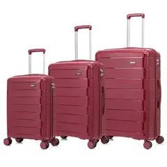 DUKAP - Set de Maletas Juego de 3 Monaco Vino MOJV