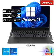 LENOVO - Laptop Nueva V15 G3 IAP Core I5 12va Gen 16GB RAM 1TB SSD 1TB HDD EXTERNO -W11
