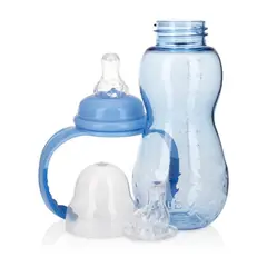NUBY - Biberón 3 Etapas De Tritan 10oz/300ml Celeste