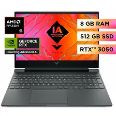 HP - LAPTOP VICTUS 15-Fb2002LA RYZEN 5-8645Hs 8GB RAM 512GB SSD NVIDIA RTX 3050 6GB 15.6 IPS FHS 144HZ
