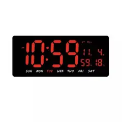 GENERICO - Reloj Digital LED Pared Alarma Calendario temperatura
