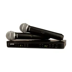 SHURE - Sistema Micrófono BLX288PG58 Inalámbrico Doble de Mano