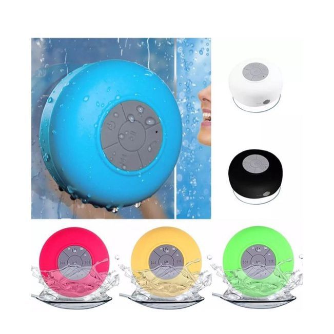 Parlante Acuático Bluetooth Manos Libres Micrófono Ducha azul