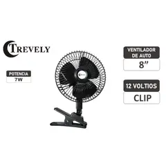TREVELY - Ventilador para auto 8" CT-800 - 12 voltios