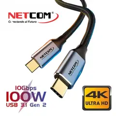 GENERICO - Cable USB C 3.1 Tipo C a Tipo C 1 Metro Gen2 10Gbps 4K Ultra HD 100W