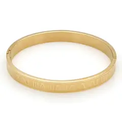 CLOCK PERU - Brazalete de Hombre en Acero Inoxidable Dorado BRA-37