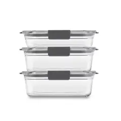 RUBBERMAID - Set Hermeticos Brilliance Vidrio 6 piezas