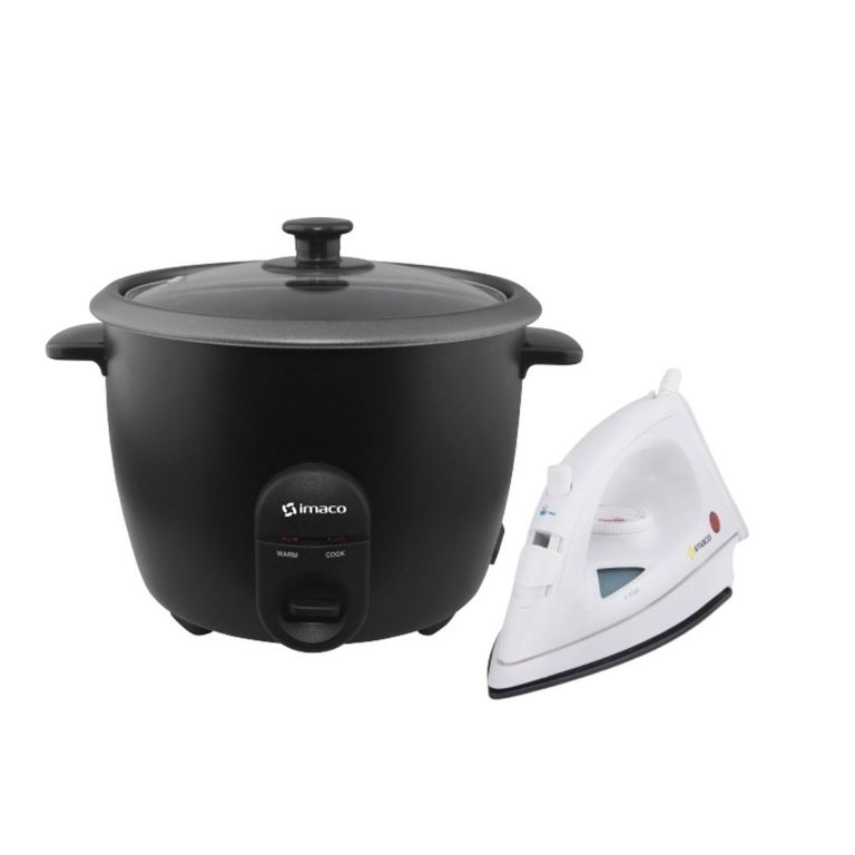 COMBO OLLA  ARROCERA 18L NEGRA  + PLANCHA ETA10 CON VAPOR