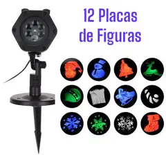 OEM - Luz Proyector de Imágenes Navidad Hallowen + 12 Patrones