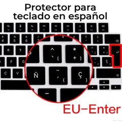 GENERICO - Protector MACBOOK AIR 13.3 M1 2020 A2179 / A2337 Teclado EN ESPAÑOL