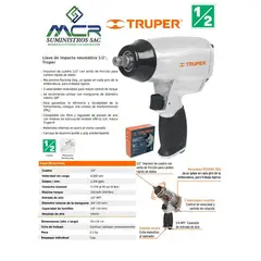 TRUPER - Llave de impacto neumática 1/2" (media pulgada) 18242