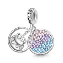 GENERICO - Charm de plata Gnoce Tarta Feliz Cumpleaños