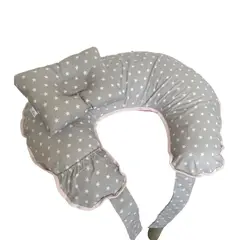 GENERICO - Almohada de Lactancia Gris niña Mi Cigueña