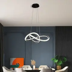 GENERICO - Lampara colgante led modelo infinito incluye control remoto