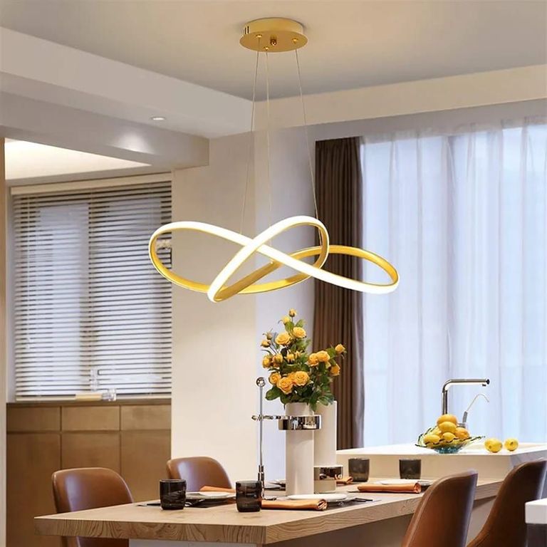 Lampara colgante led modelo infinito incluye control remoto