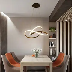 GENERICO - Lampara colgante led modelo infinito incluye control remoto