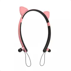SEISA - Audífono gatita bluetooth color rosado ZW-29 Élegans