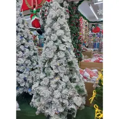 GENERICO - Árbol de Navidad verde nevado 210 cm