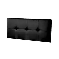 MAVISAC - Cabecera Polipiel Creta Dos Plazas Color Negro - Tela