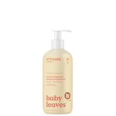 ATTITUDE - Shampoo gel de baño natural Baby Leaves Pear Nectar 473ml