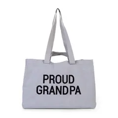 CHILDHOME - BOLSO CAMBIADOR PROUD GRANDPA DE LONA GRIS