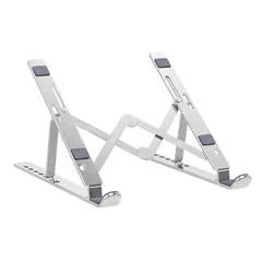 S&T - Soporte De Aluminio PLaptop Portátil ajustable HS-Z34FLS SILVER