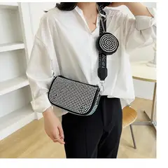 ITELSISTEM - Bolso Cartera Diamante Brillantes Crossbody fina Piedria Monedero Plat