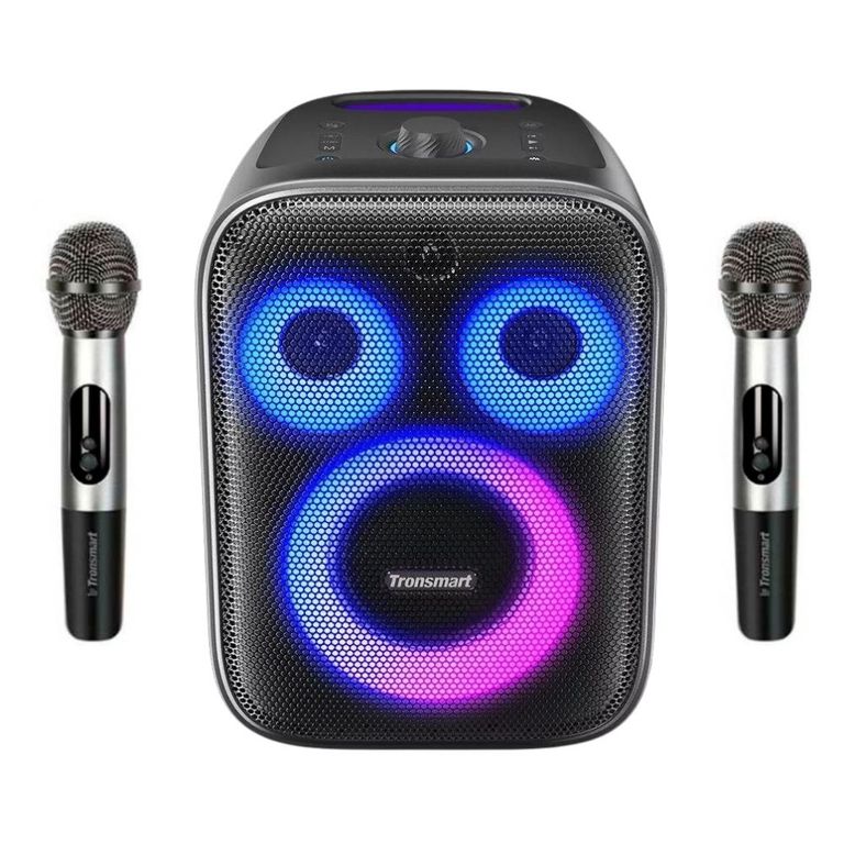 Halo 200 Parlante BT 120W RGB de hasta 18 horas y 2 mic.