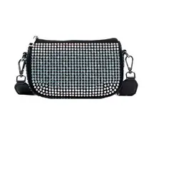 ITELSISTEM - Bolso Cartera Diamante Brillantes Crossbody fina Piedria Monedero multi