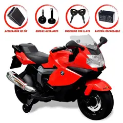 BMW - Moto a Batería Pistera para Niño «BMW» Red Licenced
