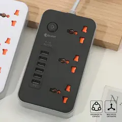 DREIZT - Extensión de Enchufe 6 USB 3 PowerSocket Universal HYC280046 N