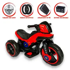 VOYAGE - Trimoto a Batería para Niños «POLICE» MP3 Red