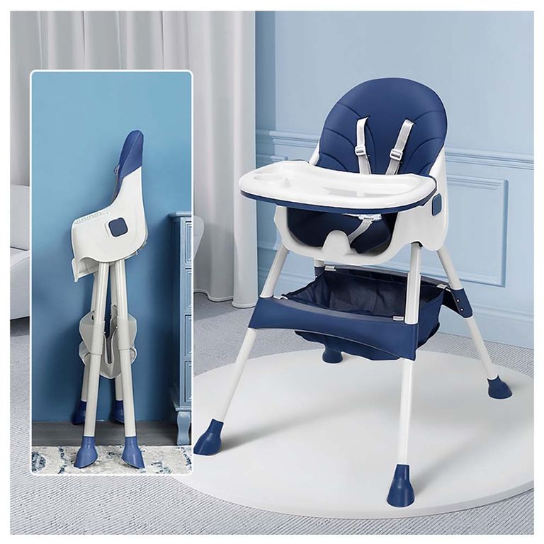 SILLA DE COMER PLEGABLE AZUL