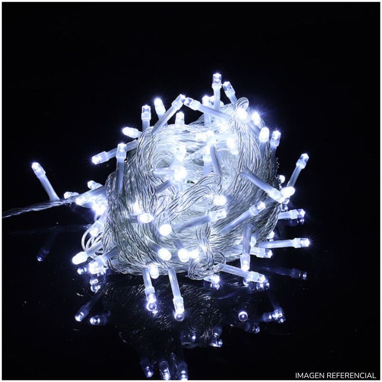 Tira de 100 Luces LED Navideñas Luces Blancas