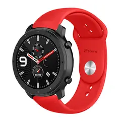 GENERICO - Correa Compatible Con Amazfit GTR 42mm Rojo Broche 20mm