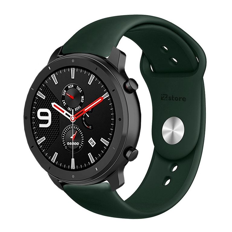 Correa Compatible Con Amazfit GTR 47mm Verde Oscuro Broche 22mm