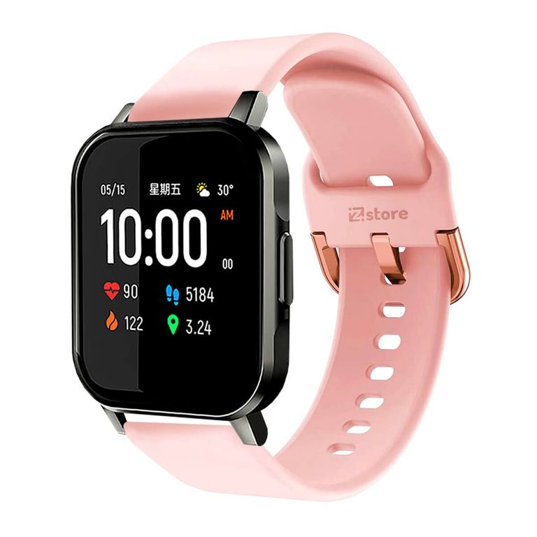 Correa Compatible Con Haylou LS02 Rosado Hebilla 20mm