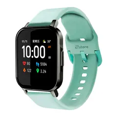 GENERICO - Correa Compatible Con Haylou LS02 Verde Esmeralda Hebilla 20mm