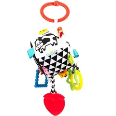 JOLLYBABY - Sonajero Cubo Sensorial Blanco y Negro Con Mordedores