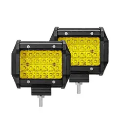 KOBO - Faro 24 Led Hiper Led Auxiliar 36w Amarillo Antiniebla Fijo
