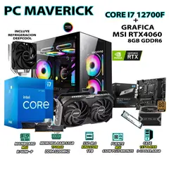 INTEL - Computadora PC Gamer Core i7 12700F RAM 32GB SSD 1TB GRAFICA RTX 4060 8GB