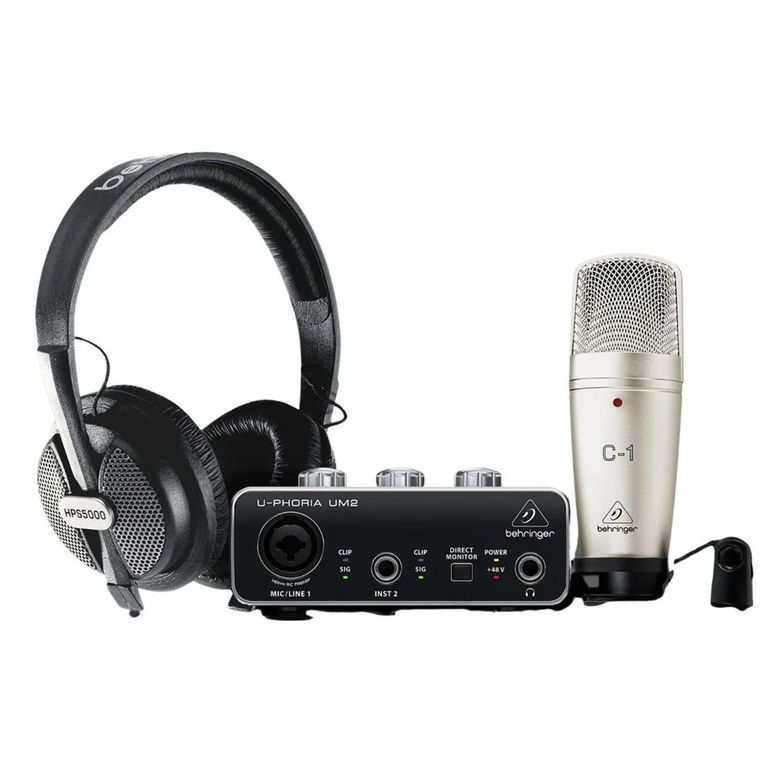 Kit Grabación U-phoria Studio Um2 C1 hps5000 cable