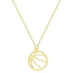 GENERICO - Collar pelota de básquet dije pequeño dorado